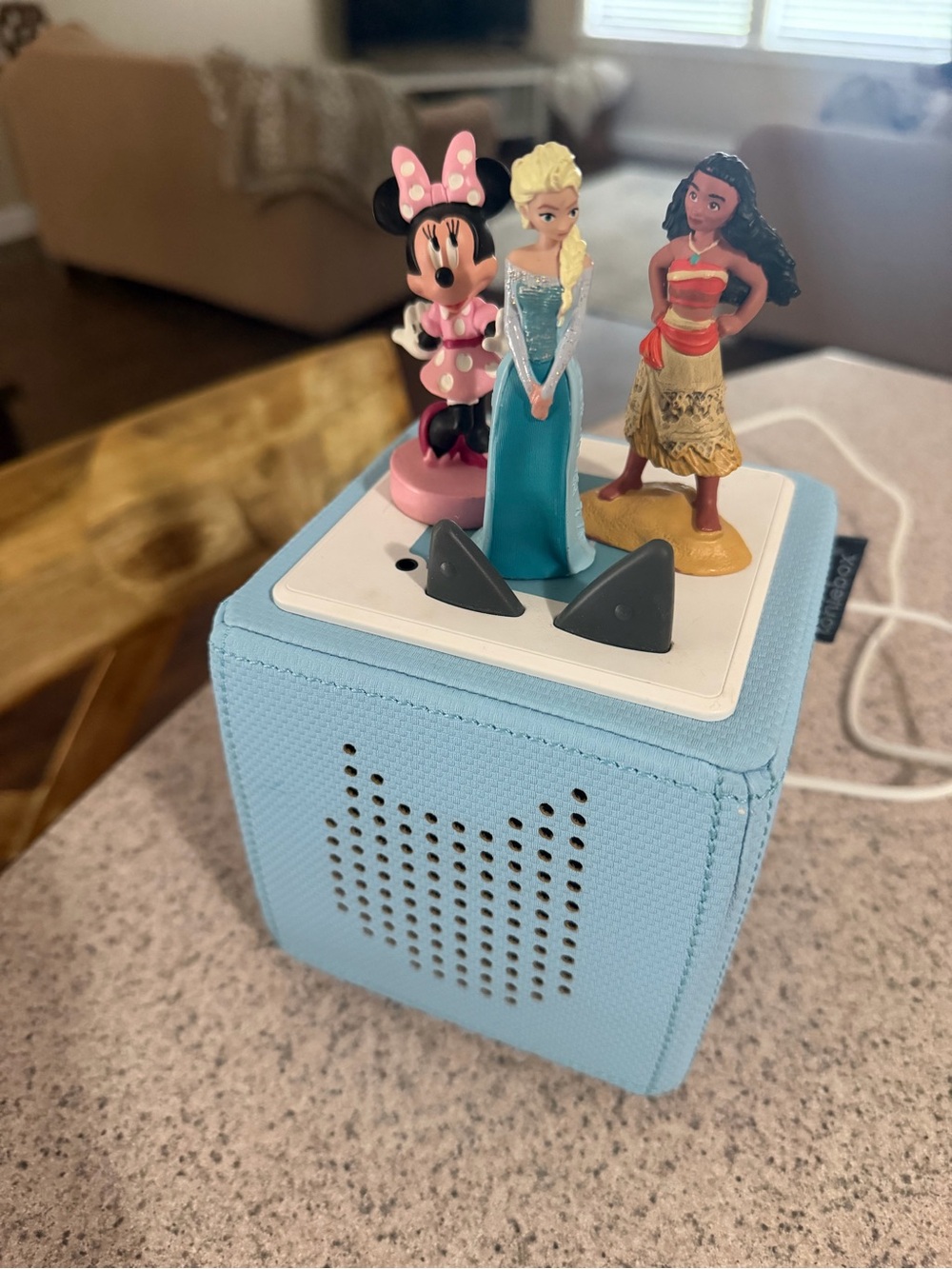 Kids Toniebox Cube Speaker - Light Blue with Character Figures